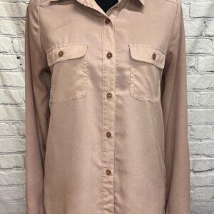 Love Culture Mauve Button-Up Blouse | Women's Small
